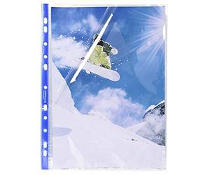 Exacompta - Ref 5870E - Stop Doc Corner Opening Punched Pockets (Pack of 100) - Suitable for Storing A4 Documents, Made From 60 Micron Clear Polypropylene - Corner Opening