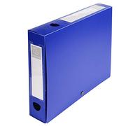 Exacompta - Ref. 59332E - 10 snap-on filing boxes 60mm back opaque 7/10th polypropylene - blue