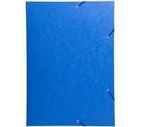 Exacompta - Ref 59507E - Elasticated 3-Flap Folder - Suitable for A3 Documents, 600gsm Glossy Laminated Card, FSC-Certified - Useful for Transporting Artwork - Blue