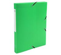 Exacompta - Ref 59613E - Exabox PP Filing Box - 250 x 330mm in Size, Suitable for A4 Documents, 25mm Spine, Opaque Polypropylene, Spine Label - Light Green