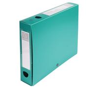 Exacompta - Ref. 59633E - 10 snap-on filing boxes 60mm back opaque 7/10th polypropylene - green