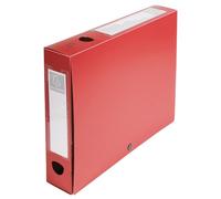Exacompta - Ref. 59635E - 10 snap-on filing boxes 60mm back opaque 7/10th polypropylene - red