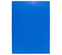Exacompta - Ref 59652E - Elasticated 3-Flap Folder - Suitable for A2 Documents, 600gsm Glossy Laminated Card, FSC-Certified - Useful for Transporting Artwork - Blue