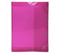 Exacompta - Ref 59674E - Iderama Collection - Elasticated PP Filing Box - 250 x 330mm in Size, Suitable for Holding A4 Documents, 25mm Spine, Spine Label - Pink