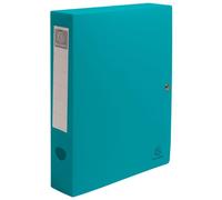Exacompta - Ref 59730E - Box of 8 Boxes with snap Closure Titanium - Made of Recycled Polypropylene - 4 cm Spine - Size 25x33 cm - 4 Colours Aubergine, Coco, Black and Turquoise