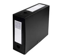Exacompta - Ref. 59931E - 10 snap-on filing boxes 100mm back opaque 7/10th polypropylene - black