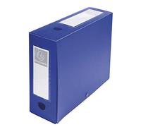 Exacompta - Ref. 59932E - 10 snap-on filing boxes 100mm back opaque 7/10th polypropylene - blue