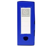 Exacompta - Ref 59932E - Plastic Filing Box - 250 x 330mm in Size, Suitable for Holding A4 Documents, 10cm Spine, 2 x Spine Labels & 2 x Finger Holes - Blue