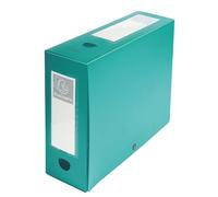 Exacompta - Ref. 59933E - 10 snap-on filing boxes 100mm back opaque 7/10th polypropylene - green