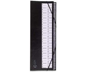 Exacompta - Ref 621765E - Harmonika Multipart File - 235 x 335mm in Size, Suitable for Storing A4 Documents, 300gsm Genuine Pressboard, Expanding Spine, 26 Sections (labelled A-Z) - Black