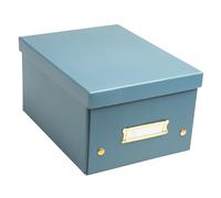 Exacompta - Ref 62253E - Box of 5 Neo Deco Storage Boxes - Flat Packed - Easy to Assemble with Poppers - A5 Format - Dimensions 20 x 26 x 15 cm - Duck Blue