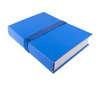 Exacompta - Ref 622E - Balacron Expanding Spine Folder - 240 x 320mm in Size, Suitable for Holding A4 Documents, Hook & Loop Strap Closure, Durable - Blue