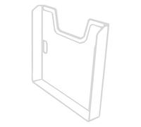 Exacompta - Ref 62640D - Single Pocker Literature Holder - 36 x 327 x 213mm in Size, Suitable for A4 Documents, Landscape Orientation, Fixing Brackets Provided - Clear