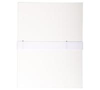 Exacompta - Ref 631E - Balacron Expanding Spine Folder - 240 x 320mm in Size, Suitable for Holding A4 Documents, Hook & Loop Strap Closure, Durable - White