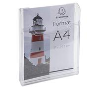 Exacompta - Ref. 65158D - Set of 10 leaflet dispensers - Vertical A4 format - 1 compartment 26 mm deep - To be fixed to the wall - Dimensions: 3.8 x 23.9 x 30 cm - Transparent