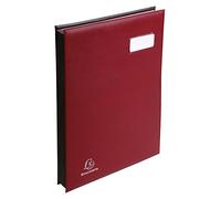 Exacompta - Ref 654779E - Excellence Signature Book - 240 x 320mm in Size, Suitable for A4 Documents, Expanding Spine, Polypropylene, 24 Compartments - Burgundy