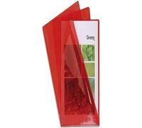 Exacompta - Ref 661275E - PVC Cut Flush Folder - Suitable for Holding A4 Documents, 0.1mm Clear PVC, Top & Right Openings, Cut Out for Easy Opening - Red (Bag of 100)