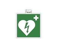 Exacompta - Ref 67008E - Self-Adhesive Company Signage - Defibrillator Locattion Sign - 20cm in Size - Essential Signage for Company, Business & Commercial Needs