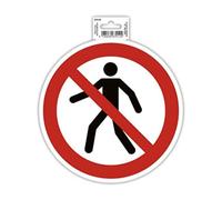 Exacompta - Ref 67012E - Self-Adhesive Company Signage - No Pedestrians Sign - 20cm in Size - Essential Signage for Company, Business & Commercial Needs