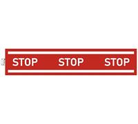 Exacompta - Ref. 67017E - 1 red STOP adhesive tape 100 m for floor or wall marking - Warning of risks and danger zones - Dimensions of the tape: 100 x 20 cm