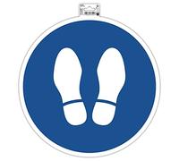 Exacompta - Ref 67024E - Self-Adhesive Company Signage - Stop/Wait Here Sign - 35cm in Size - Essential Signage for Company, Business & Commercial Needs