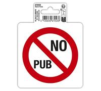 Exacompta - Ref. 67043E - 1 round red adhesive pictogram No pub for letterbox No advertising - Stop pub - In PVC vinyl - Dimensions: 10 x 10 cm