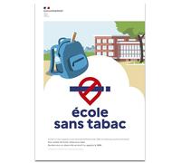 Exacompta - Ref. 67088E - 1 non-adhesive panel Ecole sans tobacco - Made of durable and qualitative polypropylene - 21 x 30 cm - A4 format - Compliant with Decree 2025-582 - No smoking