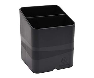 EXACOMPTA - Ref 674014D - Box of 5 PEN-CUBE magnetic pencil holders - 2 compartments - pen holder - for whiteboard, fridge - ideal for office, home, school - black