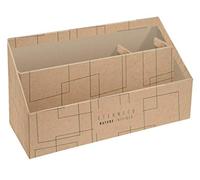 Exacompta - Ref 67947D - Eterneco Collection - Vertical Letter Holder - 250 x 100 x 140mm, 3 Compartments, Recycled Cardboard Coated with Vegetable Oil for Water Resistance