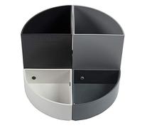 Exacompta - Ref 68294D - Quarter Modular Pen Pot - 120 x 120 x 83mm in Size, Space Saving Pen Pot, 4 Movable Sections For Organising Pens, Pencils & Accessories - Shades of Grey