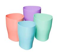 Exacompta - Ref 695707D - Box of 10 Ecopen Candy Tidy Pencil pots - 6x8x9.5cm - for Storing pens, Pencils, and Other Stationery - Peach, Azure, Lavender Blue, Mint