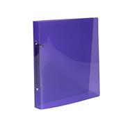Exacompta - Ref. 698E - Semi-rigid PP Crystal binder - 2 round rings diameter 15mm - Spine 20mm - External dimensions: 23x20 cm - Format for classifying schoolchildren 22x17cm - 5 random colors
