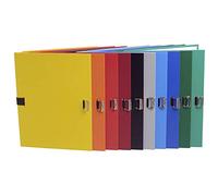 Exacompta - Ref 720E - Expanding Folder - 240 x 320mm in Size, Suitable for Storing A4 Documents, Expands Up To 13cm , Coloured Canvas with Matching Strap - Assorted Colours (Pack of 10)