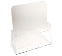 Exacompta - Ref. 74058D - 1 flyer dispenser on table - 1 compartment - Monobloc - Dimensions: Prof.23.5 x width.8.5 x Height.24.7 cm - Format to file A4 - Crystal
