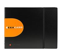 Exacompta - Ref 75134E - Exactive - Exacard Business Card Holder - 20 x 25 cm in Size, Holds Up To 240 Cards, 20 Sheets, Suitable for 60 x 90mm Business Cards - Black