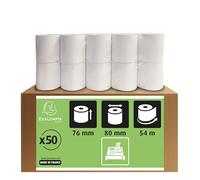 Exacompta - Ref 7680120V - Cash Register Receipt Rolls (Pack of 10 Rolls) - 76mm Width x 40m Length, Suitable for Shops, Kiosks, Cafés, Restaurants, Card Payments
