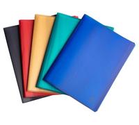 Exacompta - Ref 78600E - Box of 10 Opak Recycled Document Protectors - 100 Grained Pockets - 200 Sheets - for A4 Size - 4/10th Cover semi-Opaque - 5 Assorted Colours