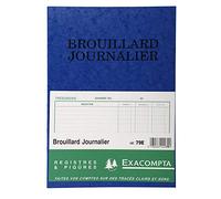 Exacompta - Ref 79E - Vertical Receipt and Expenses Book (40 Pages) - 270 x 195mm in Size, 110gsm Clairefontaie Paper, FSC-Certified - Random Colour (French Text)