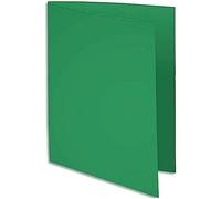 Exacompta - Ref 800004E - Rocks Square Cut Folder - 220 x 310mm in Size, Suitable for Holding A4 Documents, 80gsm Coloured Paper -Dark Green Colour (Pack of 100)