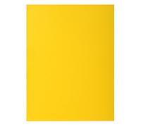 Exacompta - Ref 800011E - Rocks Square Cut Folder - 220 x 310mm in Size, Suitable for Holding A4 Documents, 80gsm Coloured Paper -Yellow Colour (Pack of 100)