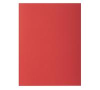Exacompta - Ref 800012E - Rocks Square Cut Folder - 220 x 310mm in Size, Suitable for Holding A4 Documents, 80gsm Coloured Paper -Red Colour (Pack of 100)