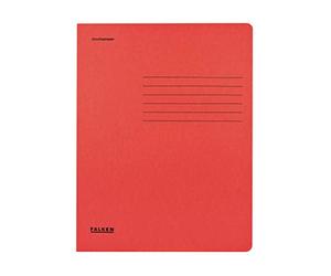 Exacompta - Ref 80001357001F - FALKEN - Recycled 3-Flap Folders - A4 (210 x 297mm) in Size, 320gsm Recycled Manilla, Holds Up To 200 Sheets - Red (Pack of 25)