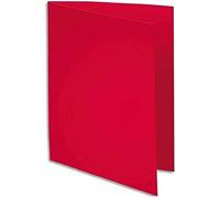 Exacompta - Ref 800016E - Rocks Square Cut Folder - 220 x 310mm in Size, Suitable for Holding A4 Documents, 80gsm Coloured Paper -Raspberry Colour (Pack of 100)