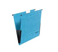 Exacompta - Ref 80002561001F - FALKEN - UniReg Suspension Files with Linen Edge Protectors - Suitable for A4 Documents, 230gsm Recycled Kraft Card, Blue Angel Certified - Red (Pack of 25)