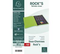 Exacompta - Ref 800026E - Rocks Square Cut Folder - 220 x 310mm in Size, Suitable for Holding A4 Documents, 80gsm Coloured Paper -Orange Colour (Pack of 100)
