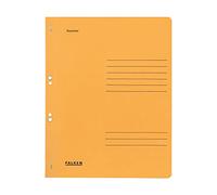 Exacompta - Ref 80003908001F - FALKEN - Eyelet Full-Cover Flat Files - A4 (210 x 297mm) in Size, 250gsm Recycled Manilla, Holds Up to 200 Sheets - Yellow (Pack of 50)