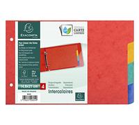 Exacompta - Ref. 804E - 10 packs of Forever 4-position Dividers For Card Index Cards 180g Forever - A5 148x210mm