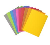 Exacompta - Ref 807001E - Rocks Square Cut Folder - 220 x 310mm in Size, Suitable for Holding A4 Documents, 80gsm Coloured Paper -Assorted Colours (Pack of 30)