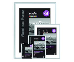 Exacompta - Ref 83758D - Box of 12 A3 Photo Frames - Can be placed on a table or hung on a wall - Aluminium edges - Use Vertical or Horizontal - Dimensions 42.7 x 33 x 2.5 cm - Silver