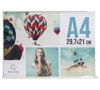 Exacompta - Ref. 84059D - 1 Horizontal Angled Display Holder A4 - Dimensions Depth 30 x Width 9.5 x H 21.5 cm - PMMA (Acrylic) for Photos, advertisements, menus Restaurants, Hotels - Crystal